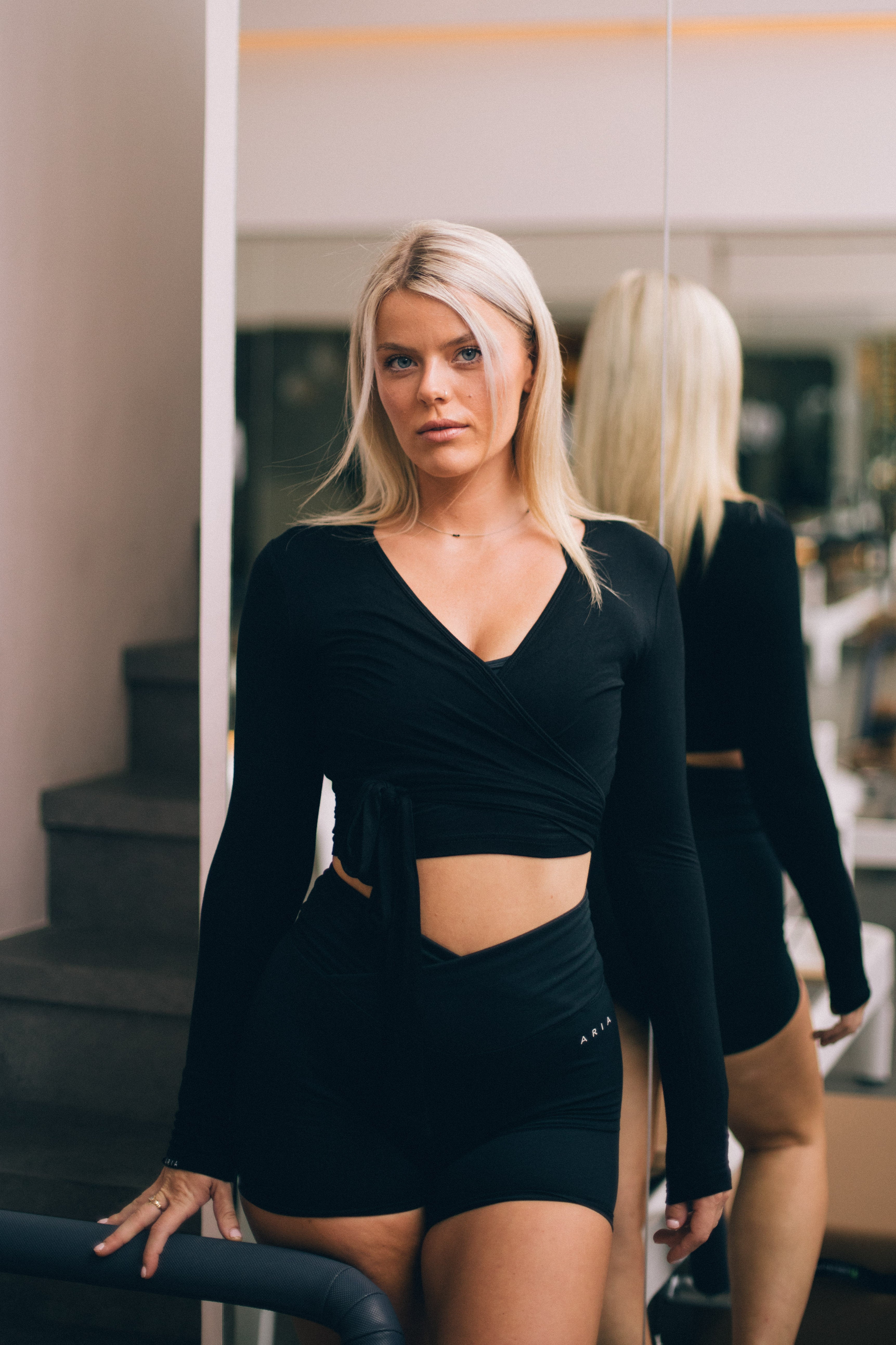 The Noir Wrap Top
